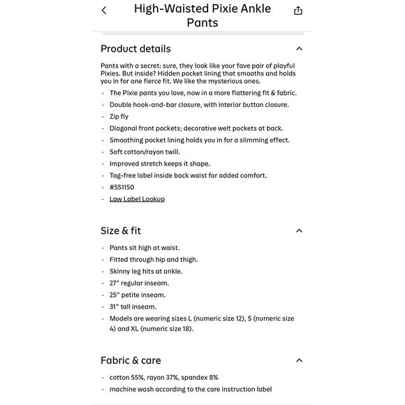 Old Navy Pixie Career Pants Bundle Womens 8 Navy Blue Work Office Slim Pants - Picture 6 of 13